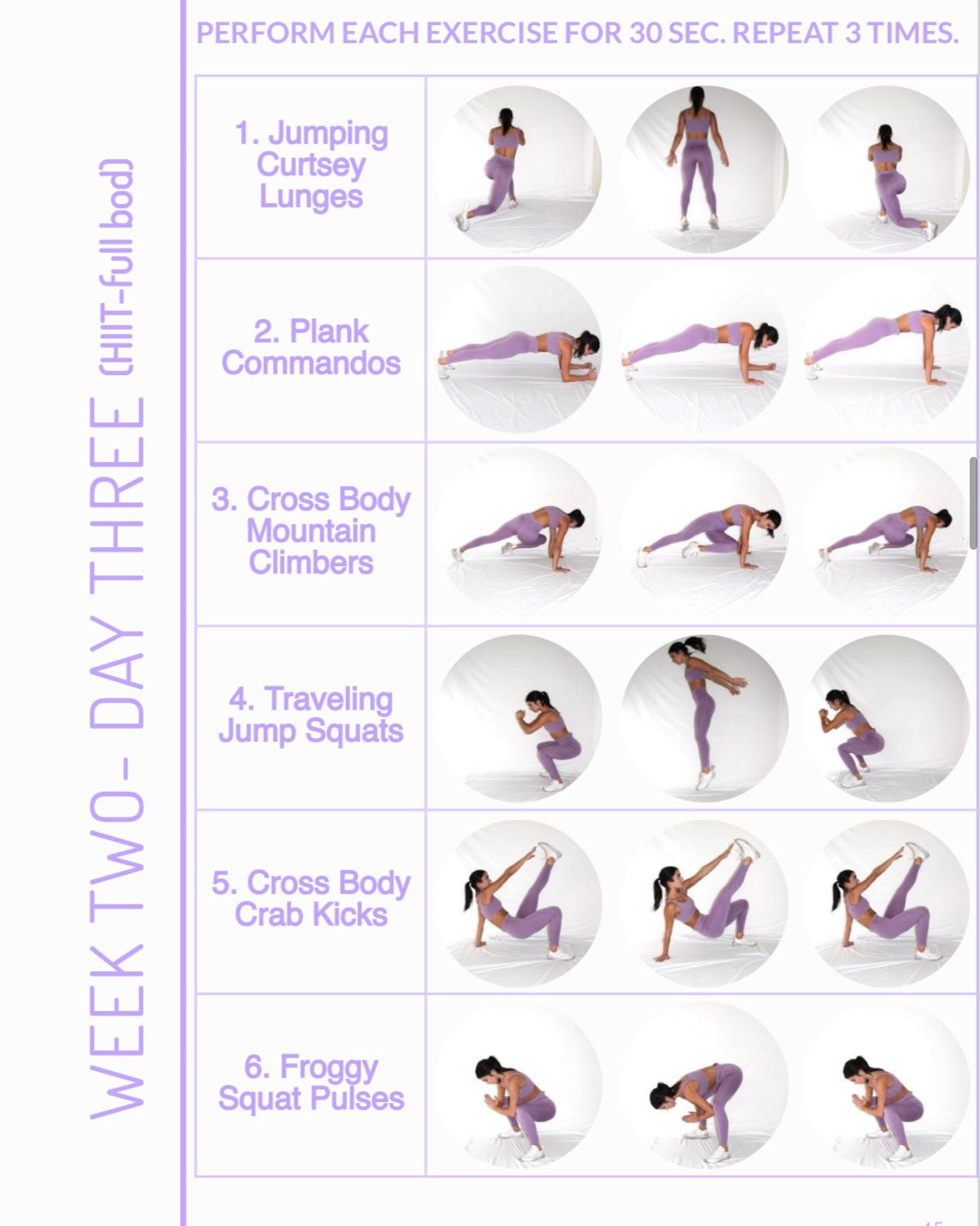 BODY ONLY 4 WEEK GUIDE